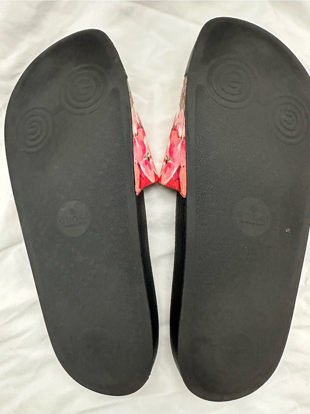 Gucci Floral GG Canvas Bloom Slide Sandals - Black/Pink/Green 41 - Picture 4 of 4